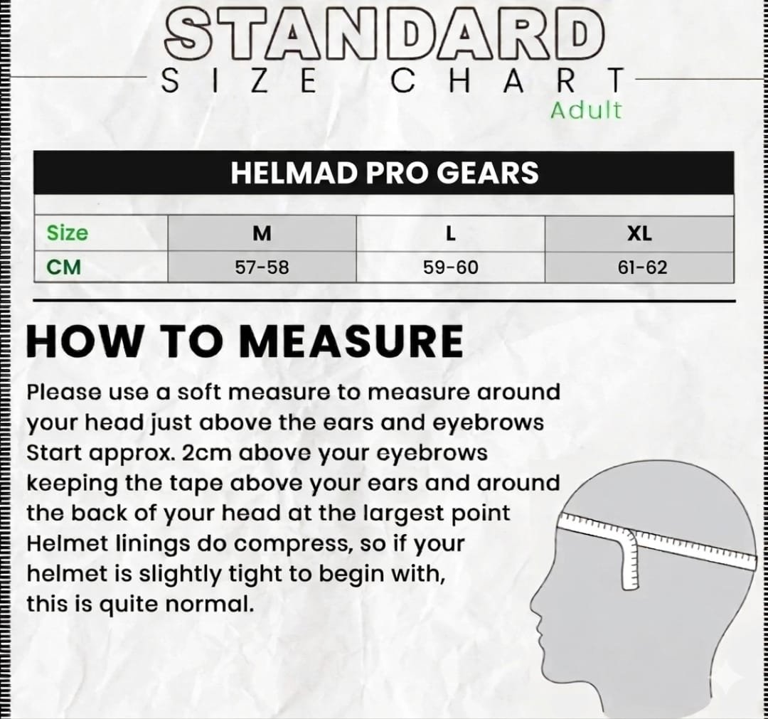 Helmet Size Chart