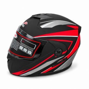 Matte Black / Deep Sport Red  Penguin Modular Flip-Up Helmet