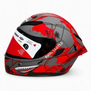 Matte Grey & Red Camo Shark